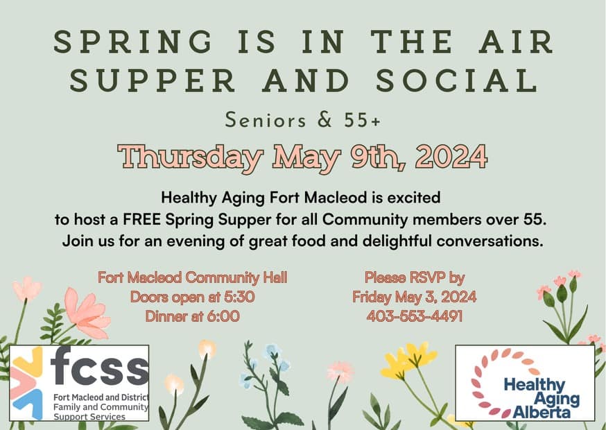 Spring Supper & Social for Seniors 55+